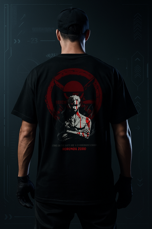 Roronoa Zoro Blood-Stained Premium Drop-Shoulder Tee â Bold Anime Streetwear