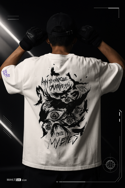Itachi Uchiha Sharingan Eye Premium Drop-Shoulder Tee – Iconic Naruto Streetwear