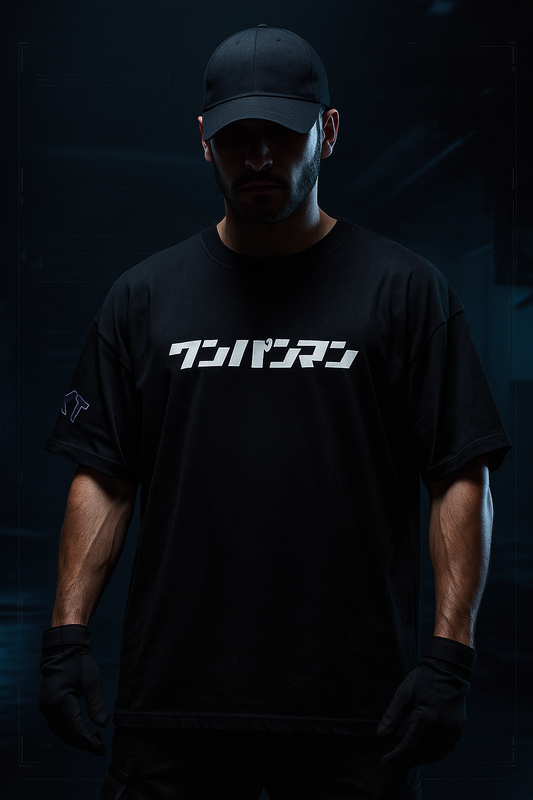 One Punch Man Premium Drop-Shoulder Tee – Heroic Anime Streetwear