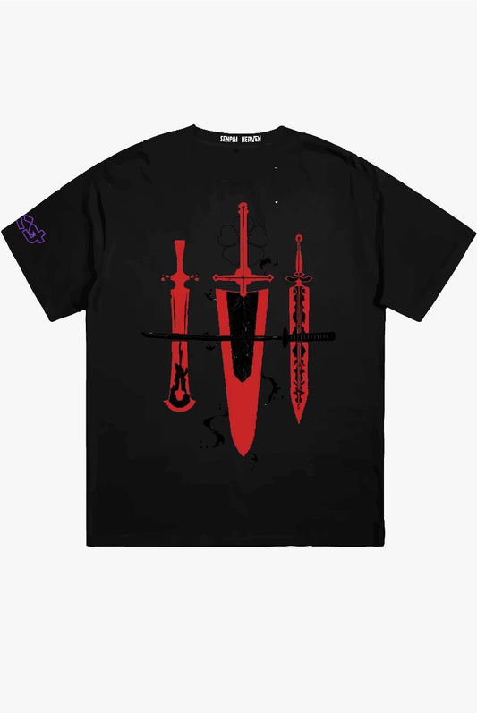 Black Clover Sword Mastery Premium Drop-Shoulder Tee – Luxe Anime Streetwear
